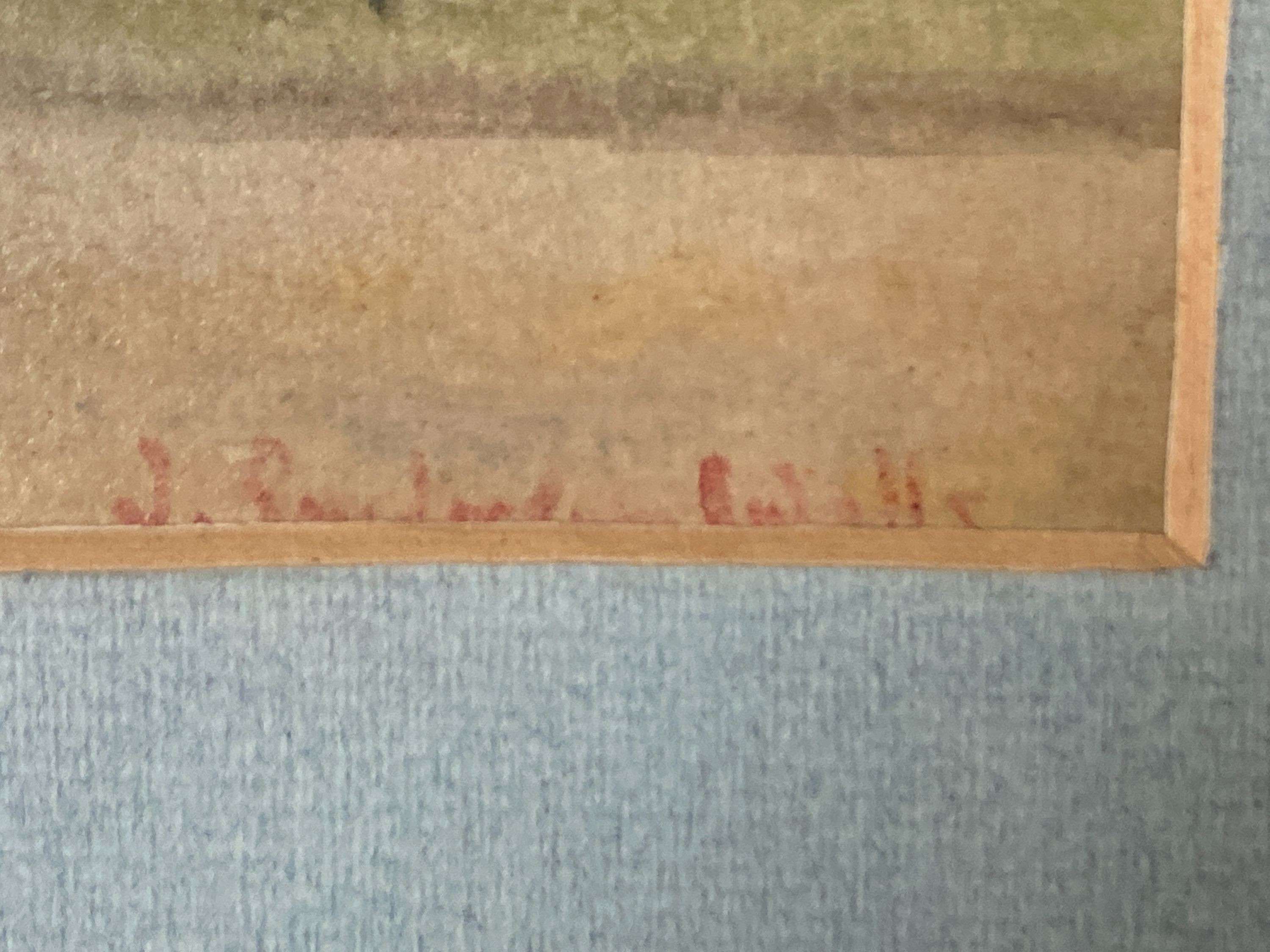 John Sanderson Wells (1872-1950), watercolour, Figures in a park, signed, 15 x 22cm.